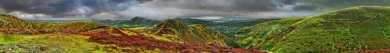 Long Mynd zoomed out - colourful - 7 foot 8 inches long