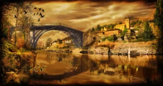 Ironbridge sepia toned