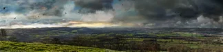 Ludlow view from Titterstone Clee - darker
