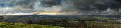 Ludlow view from Titterstone Clee - darker