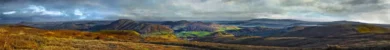 Long Mynd view over to The Wrekin and Tittersone 8.5 foot long