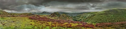 Long Mynd to Church Stretton - zoomed out - desat