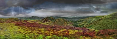 Long Mynd view over Church Stretton fatter greyer