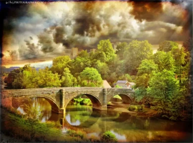 Ludlow Dinham Bridge and the white lady