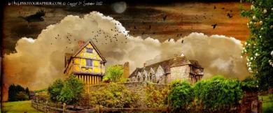 Stokesay Castle and the monster raven
