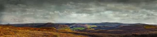 Long Mynd view over Church Stretton - 5th car park - grey