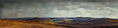 Long Mynd view over Church Stretton - 5th car park - darker