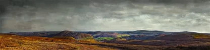 Long Mynd view over Church Stretton - 5th car park - darker