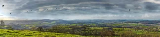 Ludlow view from Titterstone Clee - bright