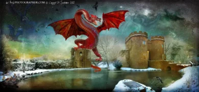 Whittington Castle a meeting place for dragons