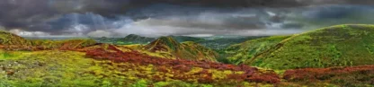 Long Mynd to Church Stretton - zoomed out - colourful